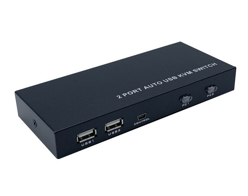 KVM Switch Aisens HDMI 1U-2PC USB 4K 60HZ com Alimentao 2